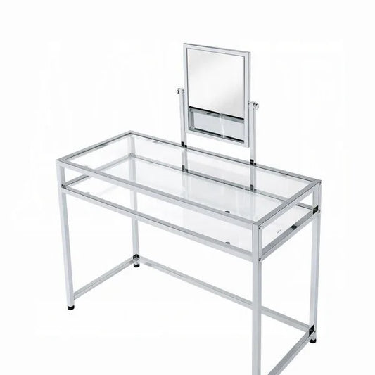 Brand New Silver Vanity w/Stool