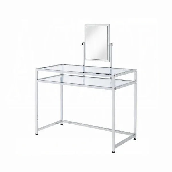 Brand New Silver Vanity w/Stool