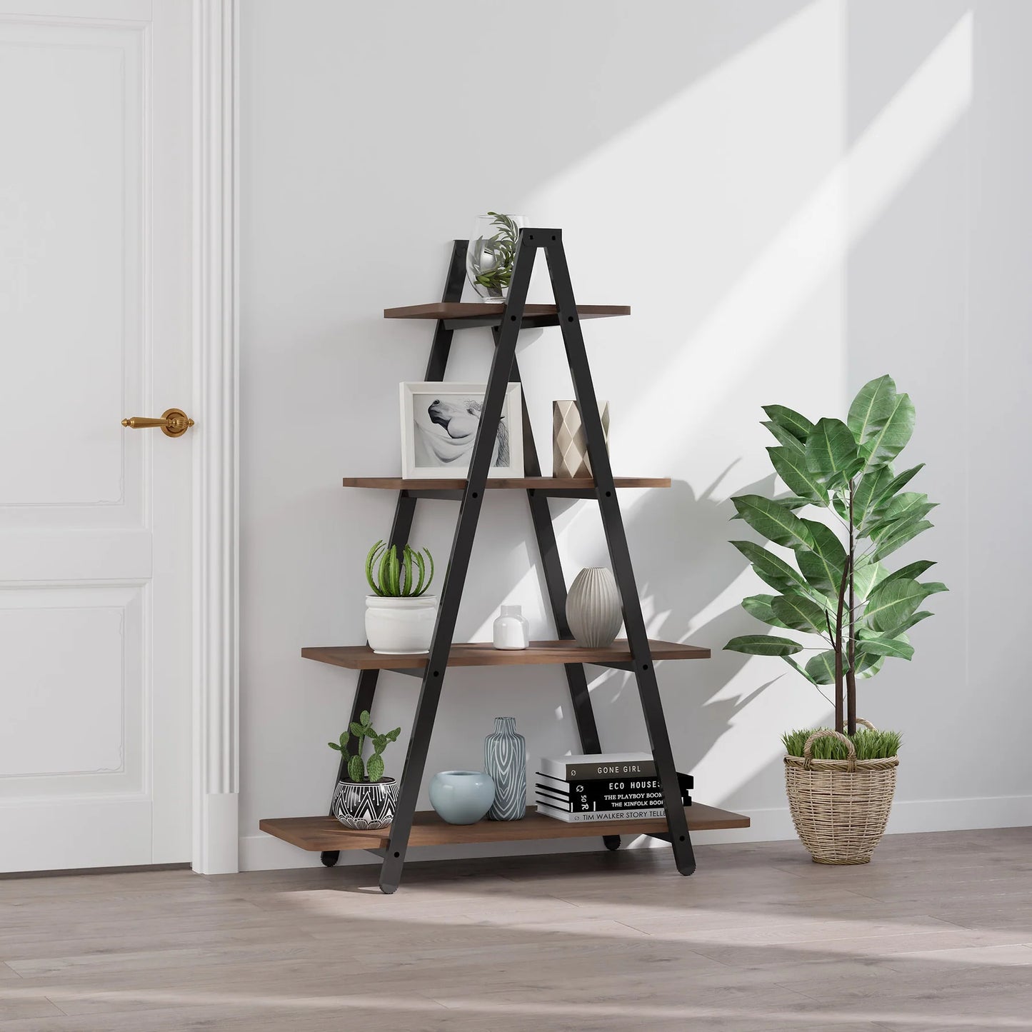 Brand New 4 Tier Ladder Bookshelf