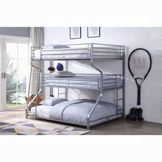 Brand New Silver Triple Bunkbed Full/Twin/Queen