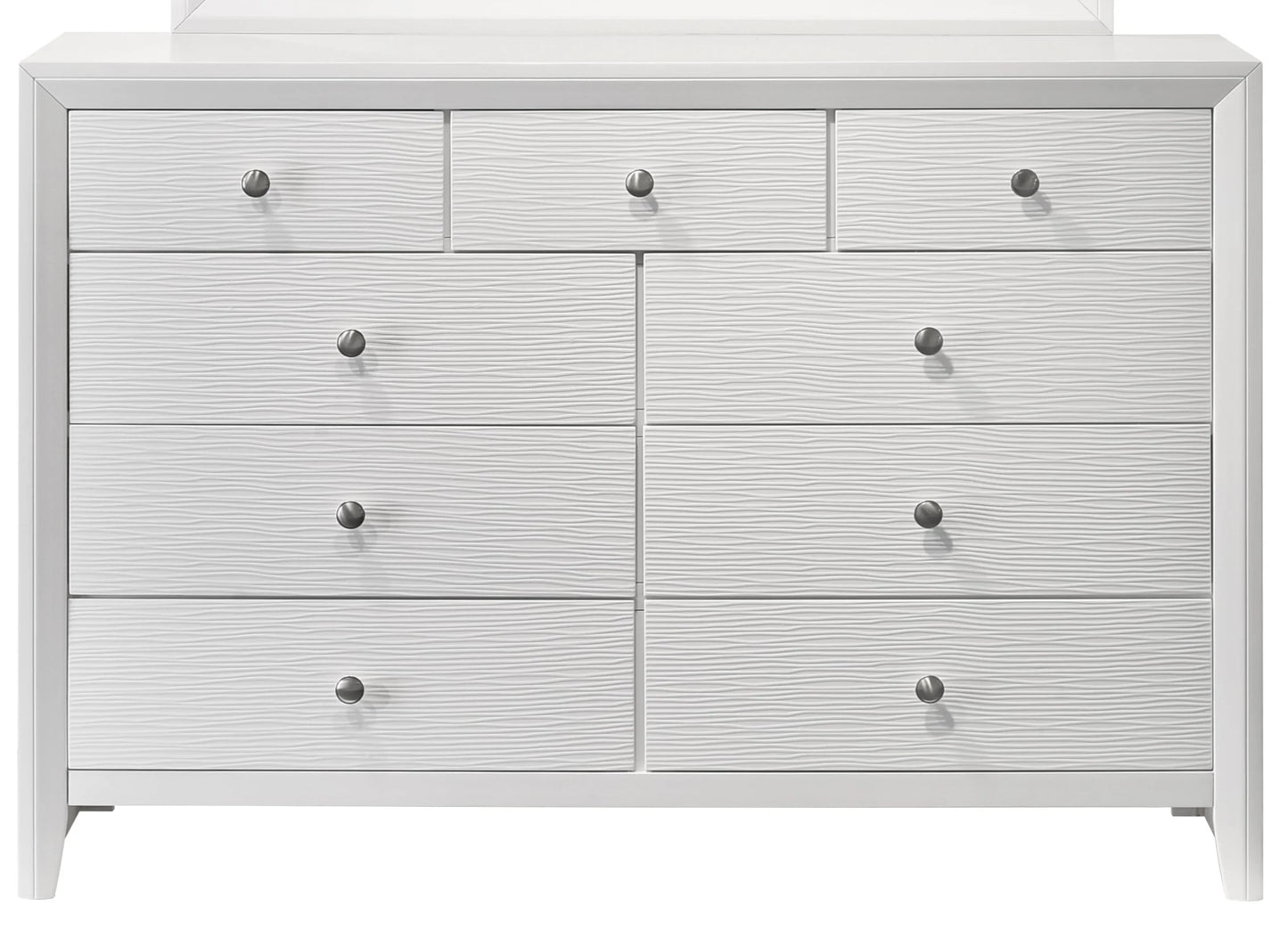 Brand New White Wood Dresser (Optional Mirror)