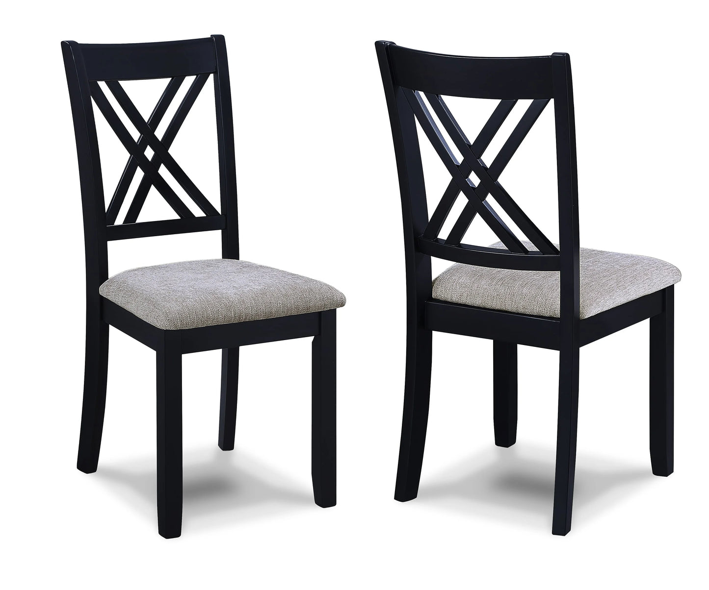 Brand New 7pc Black/Light Grey Dining Set