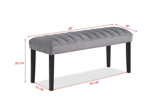 Brand New Upholstered Dining Bench with Channel-Tufting