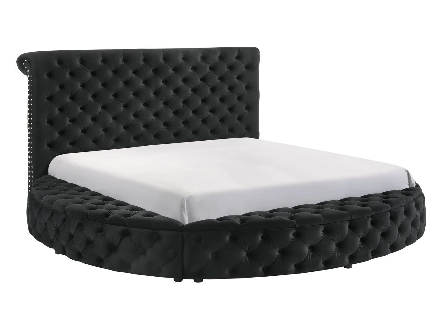 Brand New Black Upholstered Storage Bed (Queen or King)