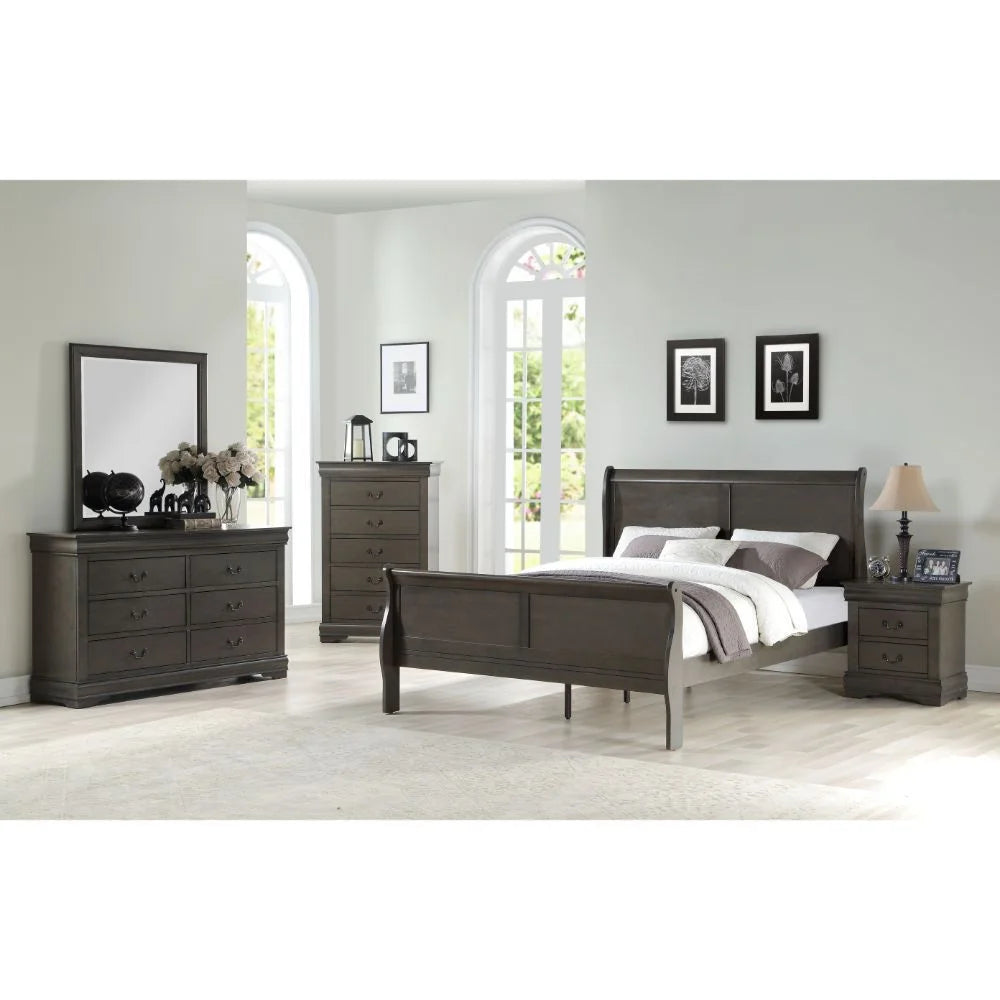 Brand New King 4pc Dark Grey Bedroom Set