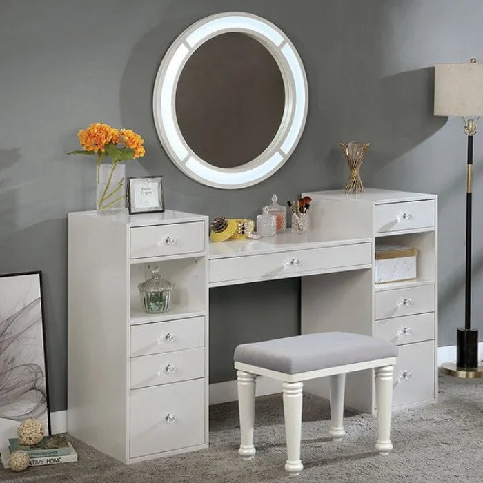 Brand New Vanity with Stool & LED Mirror (2 Colors)