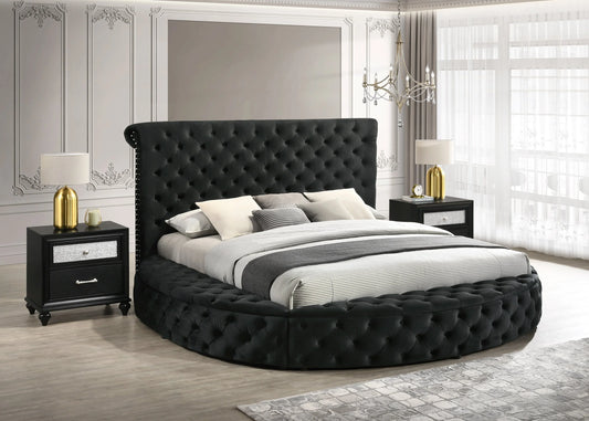 Brand New Black Upholstered Storage Bed (Queen or King)