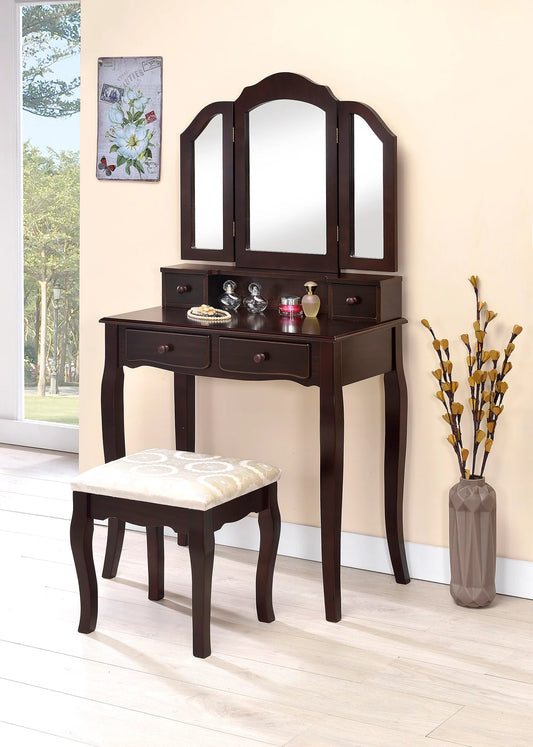 Brand New Wood Vanity w/stool & Mirror (2 Colors)