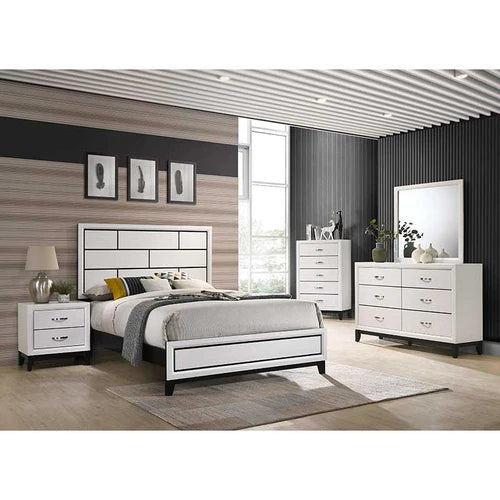 Brand New Chalk White 4pc Bedroom Set (4 Sizes)