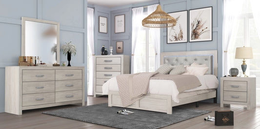 Brand New Queen Size 4pc Bedroom Set w/LED Headboard