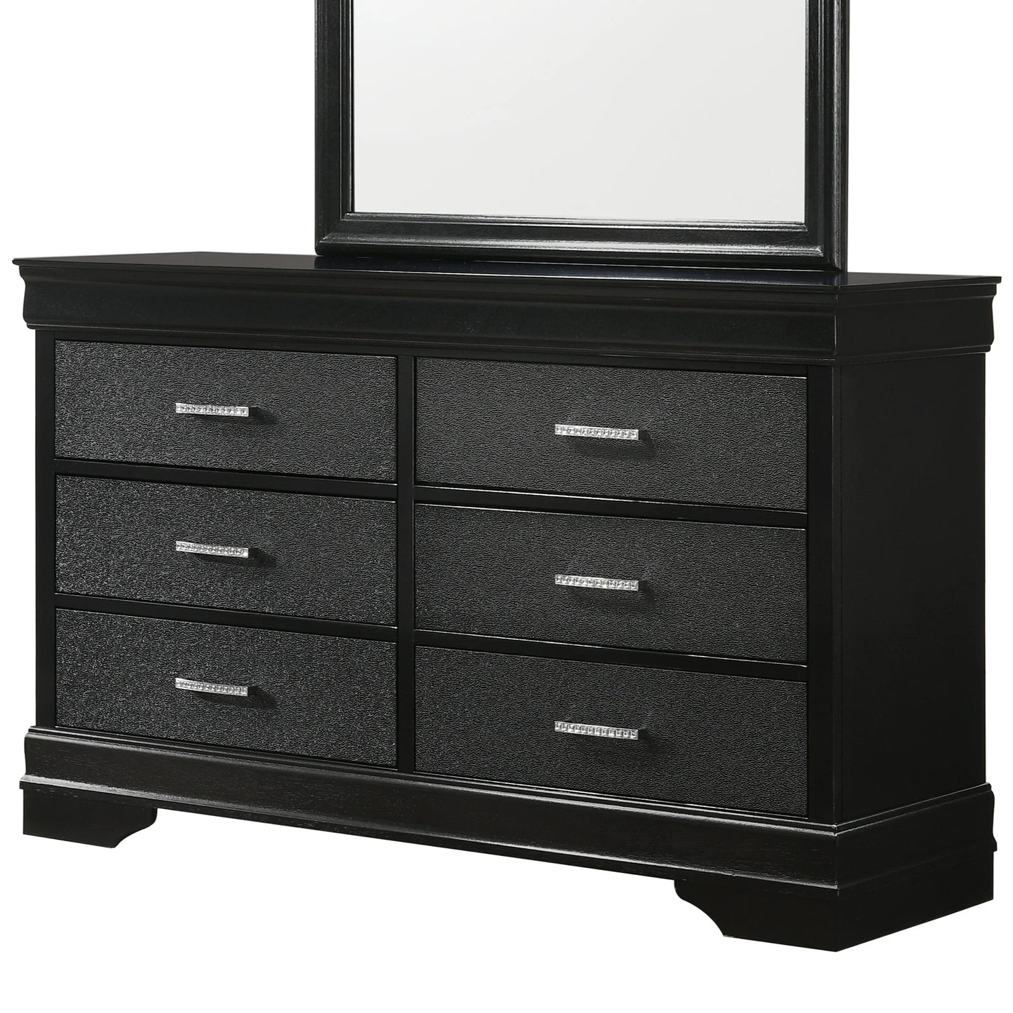 Brand New Black 4pc Bedroom Set (4 Sizes)