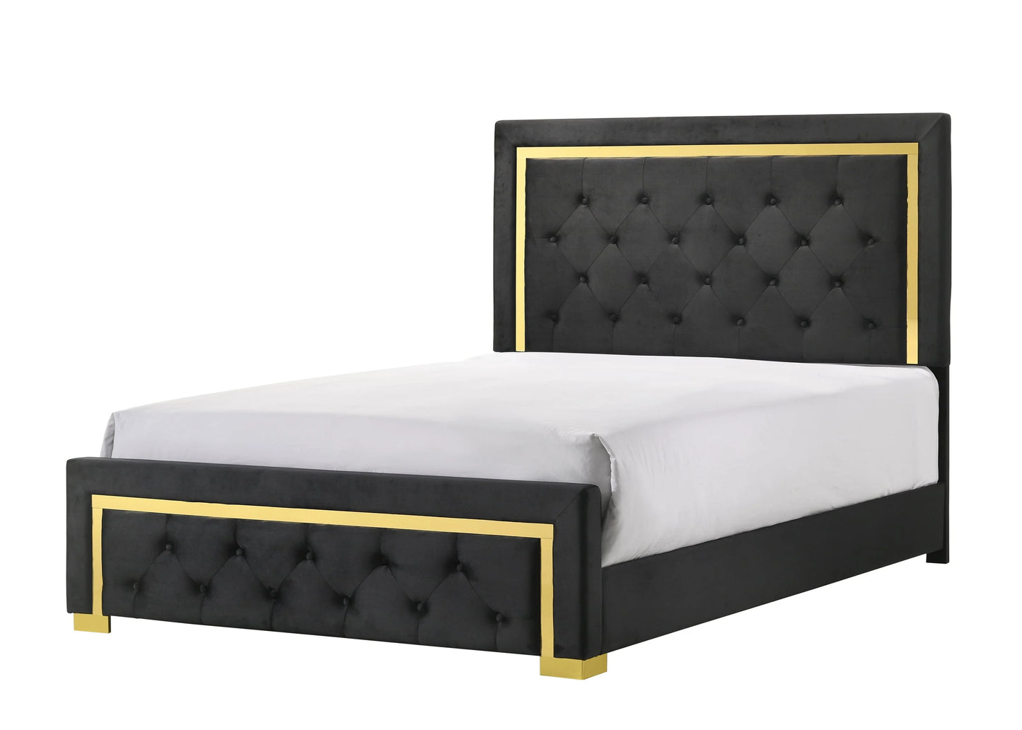 Brand New Dark Grey/Gold 4pc Bedroom Set (Queen or King)