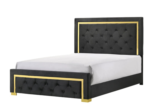 Brand New Dark Grey/Gold 4pc Bedroom Set (Queen or King)