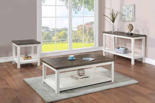Brand New 3pc Coffee & End Table Set (1-Coffee Table, 2-End Tables)