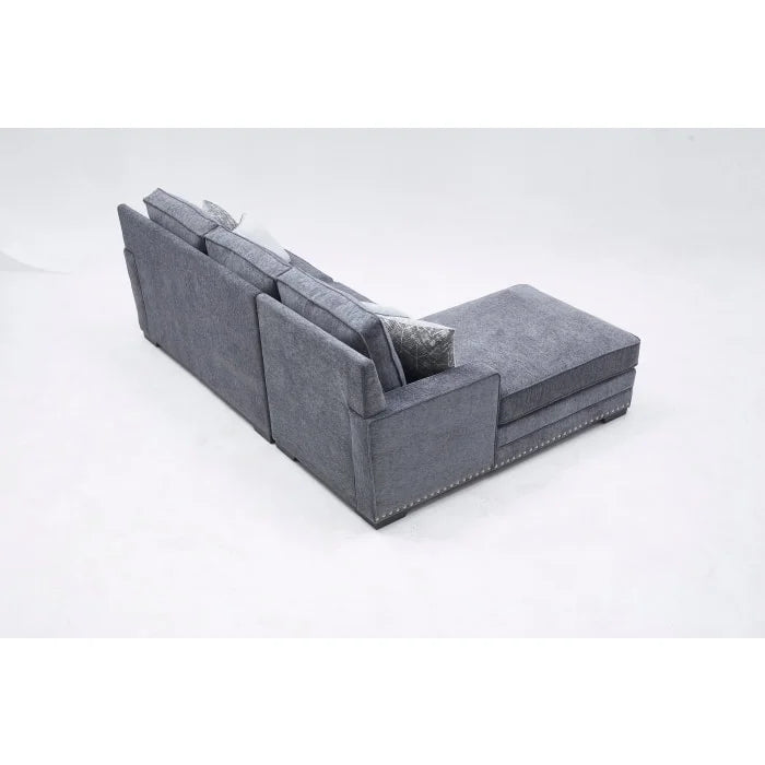 Brand New Grey Sectional (Left or Right Facing Chaise)