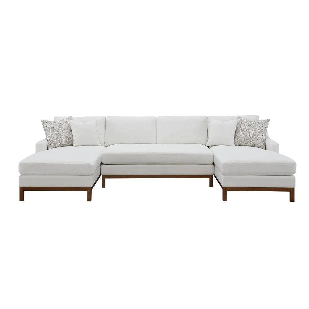 Brand New Ivory Chenille Sectional