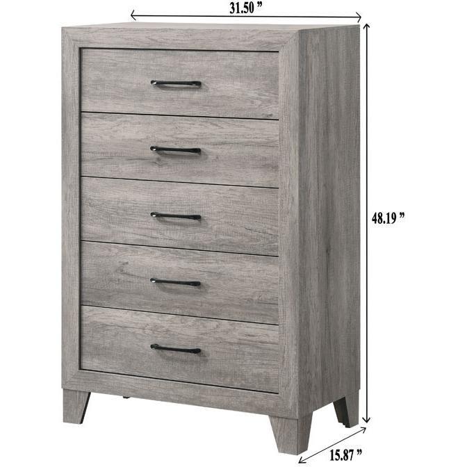 Brand New Grey Tall Chest
