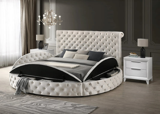 Brand New Queen Size Ivory Bed w/Storage