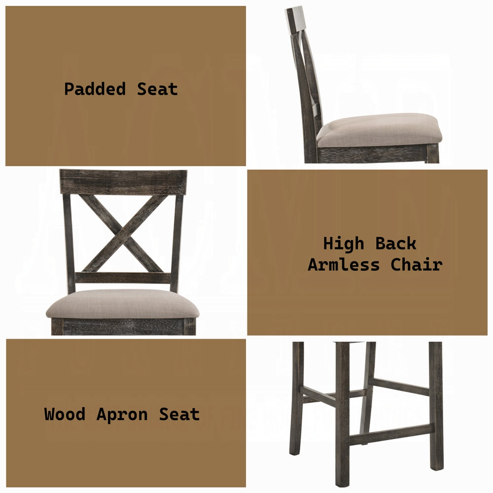 Brand New Weathered Gray 7pc Counter Height Dining Set