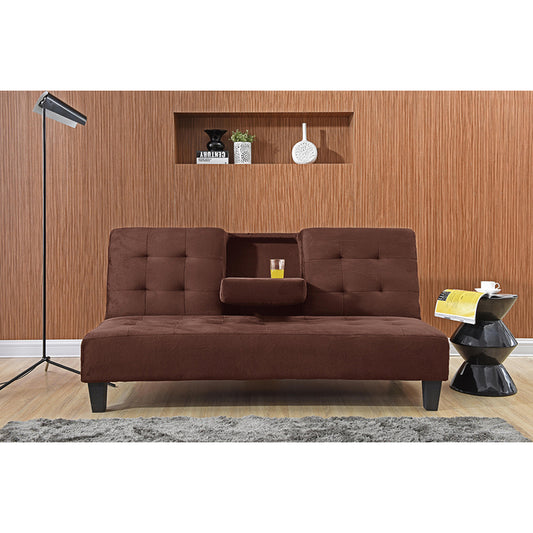 Brand New Microfiber Adjustable Sofa Bed (Brown or Black)
