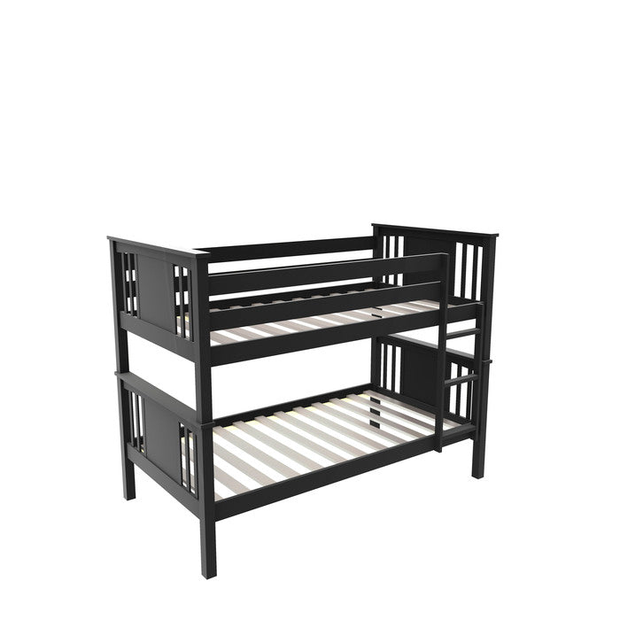 Brand New Twin/Twin Mission Style Stackable Post Pine Wood Bunk Bed (2 Colors)