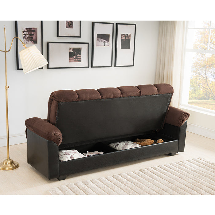 Brand New Adjustable Sofa Bed With Storage (Brown or Beige)