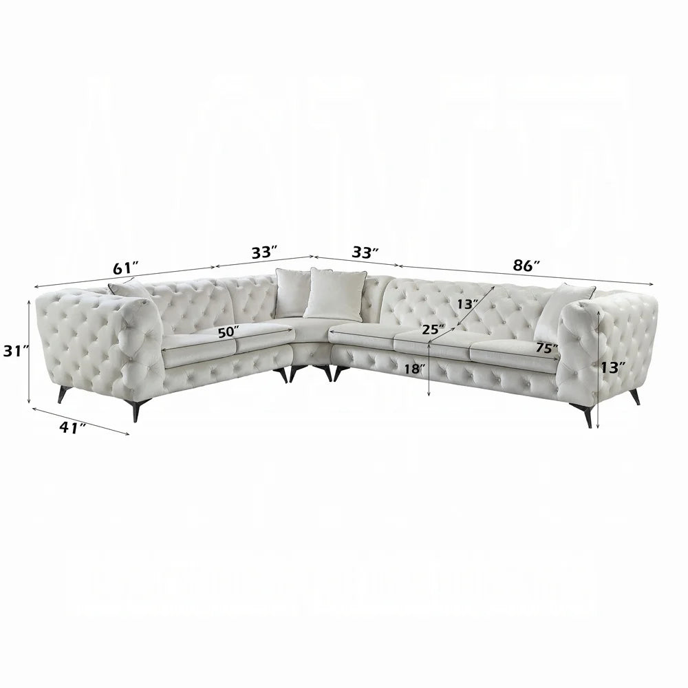 Brand New Beige Fabric Sectional