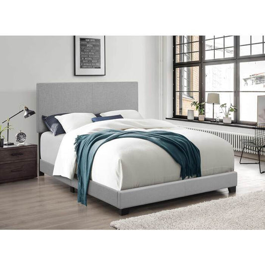 Brand New Light Grey Linen Fabric Bed (3 Sizes)