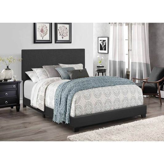 Brand New Dark Grey Linen Fabric Bed (3 Sizes)