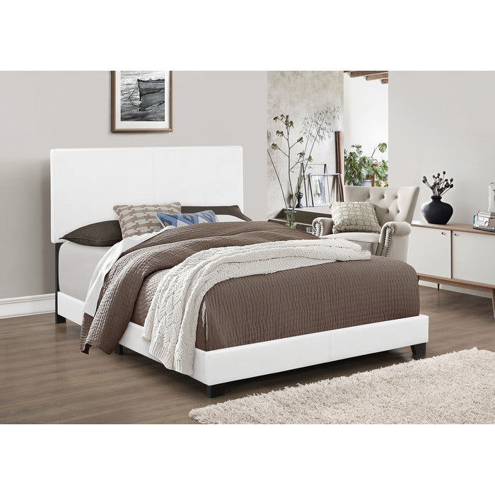 Brand New White Faux Leather Bed (3 Sizes)