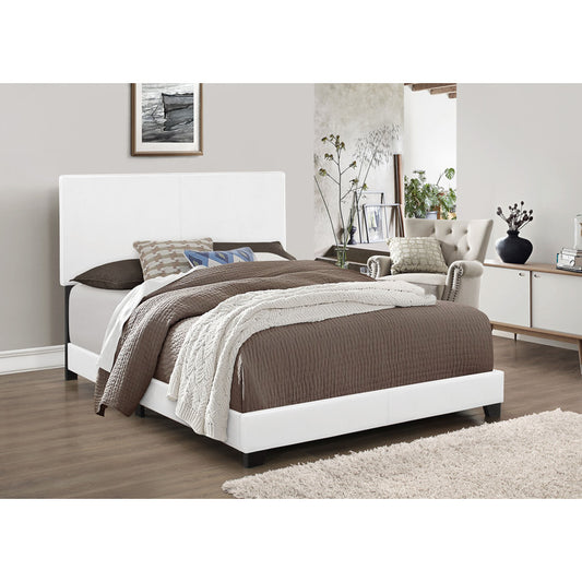 Brand New White Faux Leather Bed (3 Sizes)
