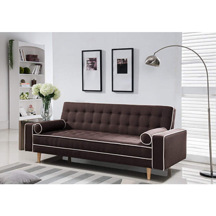 Brand New Linen Fabric Sofa Bed With Pillows (Gray or Brown)