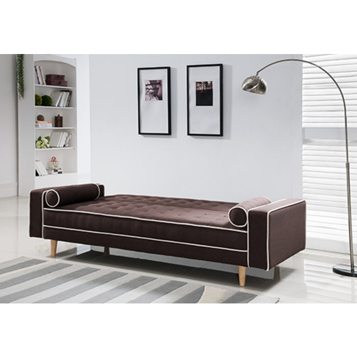 Brand New Linen Fabric Sofa Bed With Pillows (Gray or Brown)