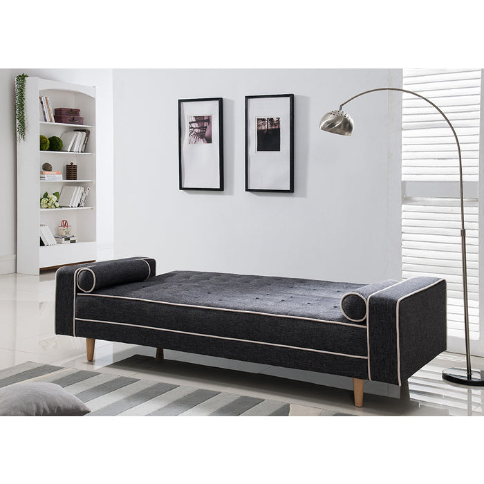 Brand New Linen Fabric Sofa Bed With Pillows (Gray or Brown)
