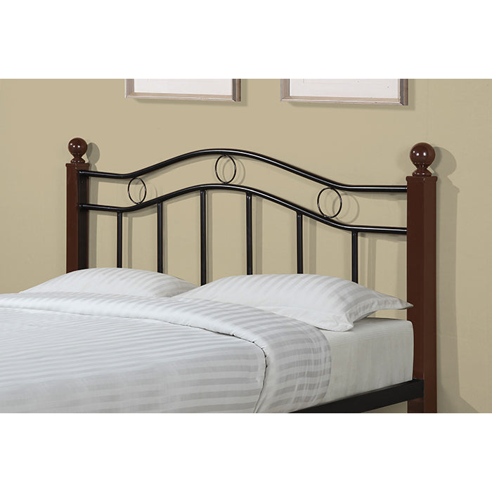 Brand New Metal Bed with Wood Posts (Twin or Full)