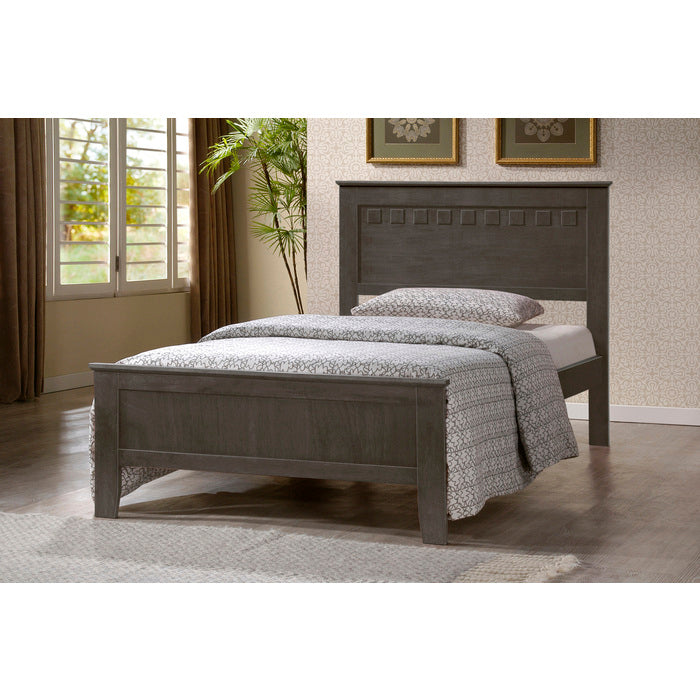 Brand New Grey Wooden Platform Bed (Twin or Full)