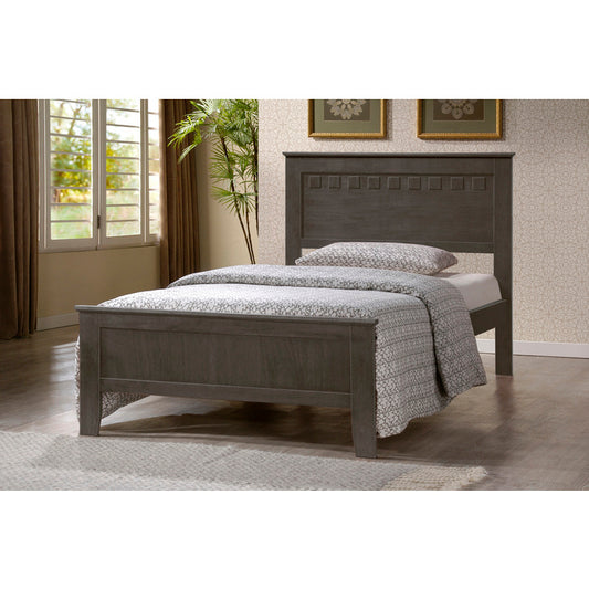 Brand New Grey Wooden Platform Bed (Twin or Full)