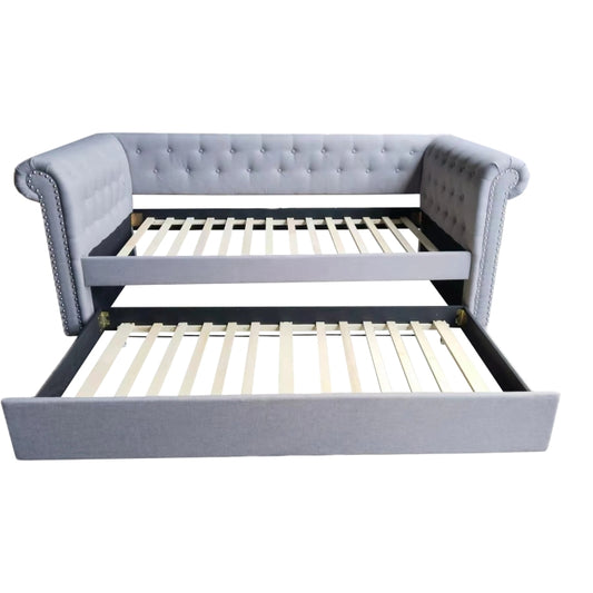 Brand New Twin Size Linen Fabric Daybed With Trundle (3 Colors)