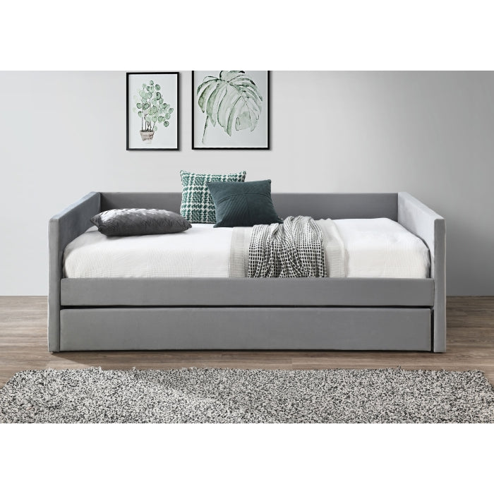 Brand New Velvet Square Arm Daybed w/ Trundle - TWIN-TWIN