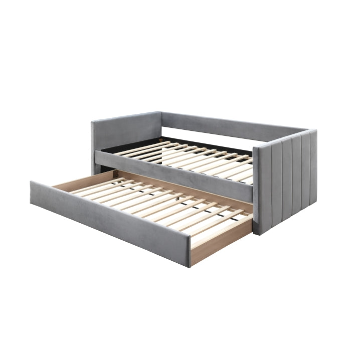 Brand New Velvet Square Arm Daybed w/ Trundle - TWIN-TWIN