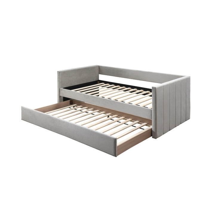 Brand New Velvet Square Arm Daybed w/ Trundle - TWIN-TWIN