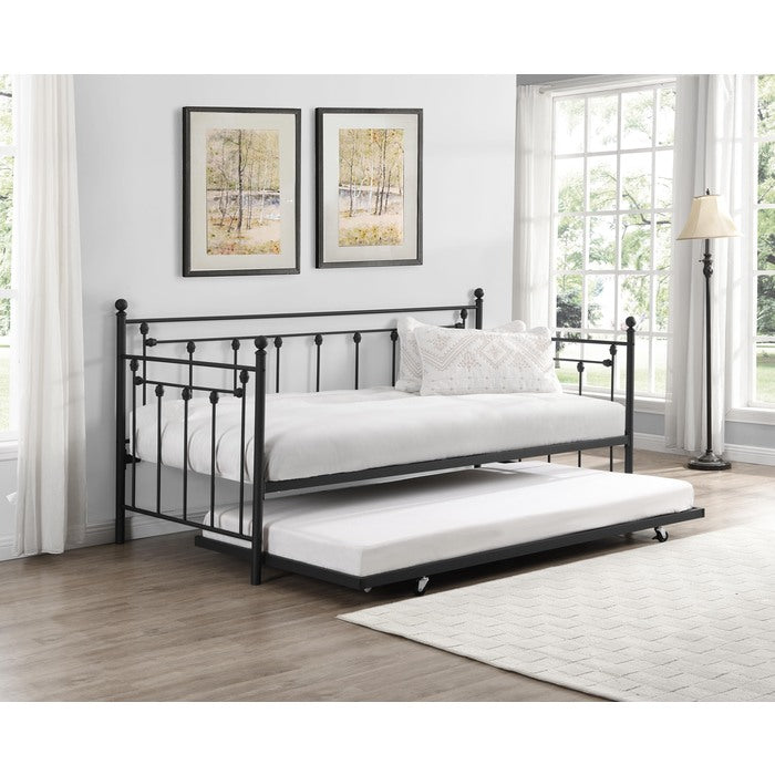 Brand New Victorian Metal Daybed w/ Trundle - TWIN-TWIN (3 Colors)