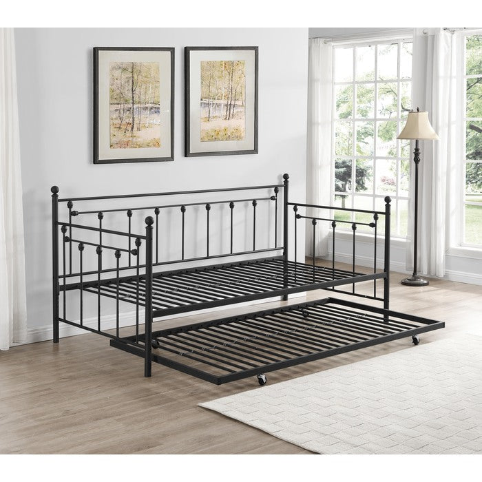 Brand New Victorian Metal Daybed w/ Trundle - TWIN-TWIN (3 Colors)