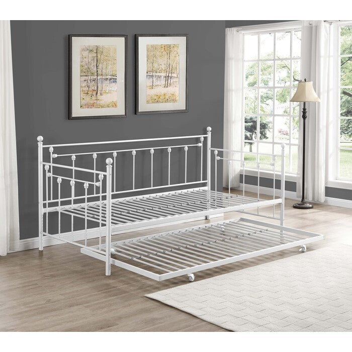 Brand New Victorian Metal Daybed w/ Trundle - TWIN-TWIN (3 Colors)
