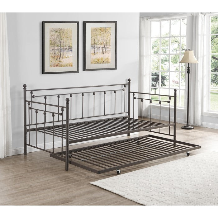 Brand New Victorian Metal Daybed w/ Trundle - TWIN-TWIN (3 Colors)