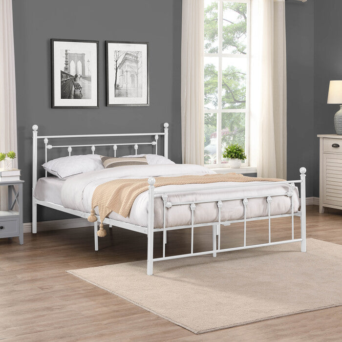 Brand New White Metal Platform Bed (Queen or Full)