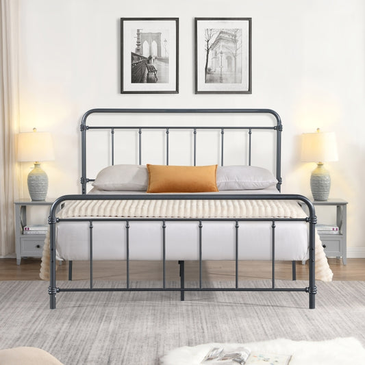 Brand New Dark Grey Metal Platform Bed (Full or Queen)