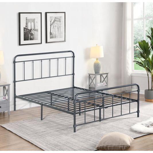Brand New Dark Grey Metal Platform Bed (Full or Queen)