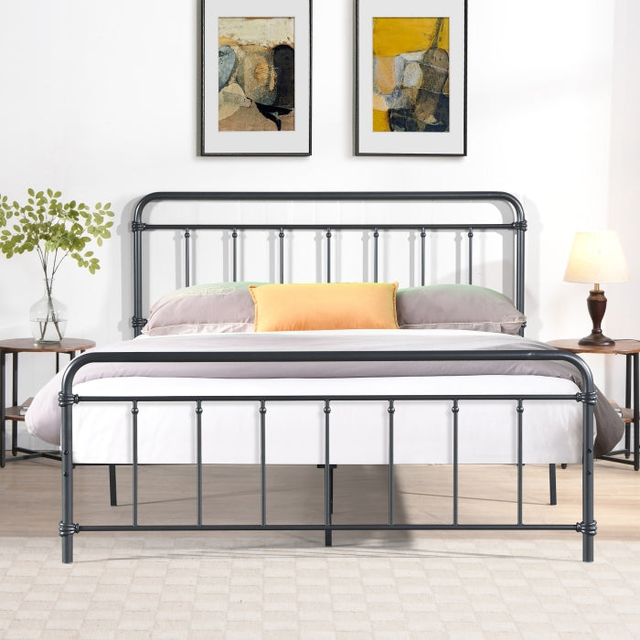 Brand New Dark Grey Metal Platform Bed (Full or Queen)