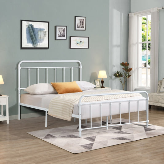 Brand New White Metal Platform Bed (Full or Queen)